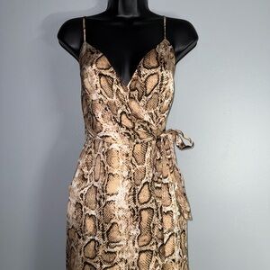 AQUA Snake Print Dress